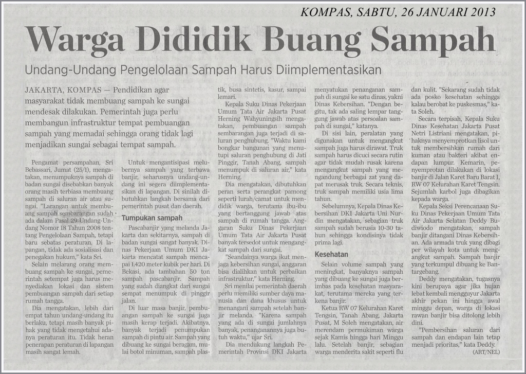 Warga dididik buang sampah
