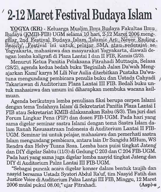 Maret Festival Budaya islam