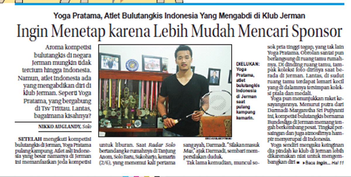 Ingin menetap karena sponsor