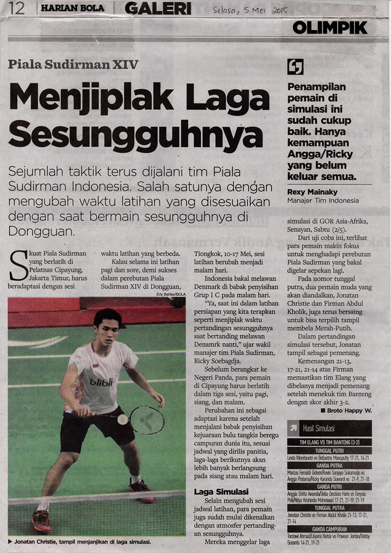 Menjplak laga sesungguhnya