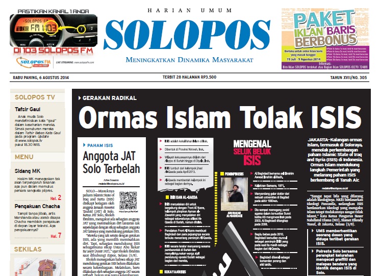 Ormas islam tolak isis