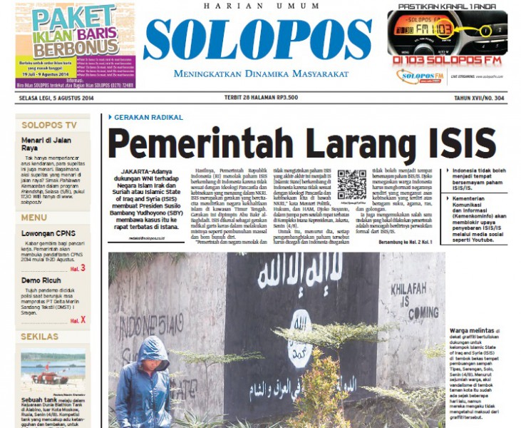 Pemerintah larang isis