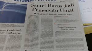 Santri harus jadi pemersatu umat