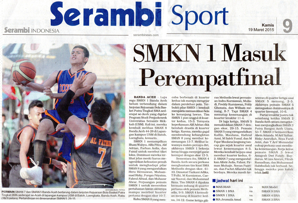 SMK 1 masuk perepatfinal