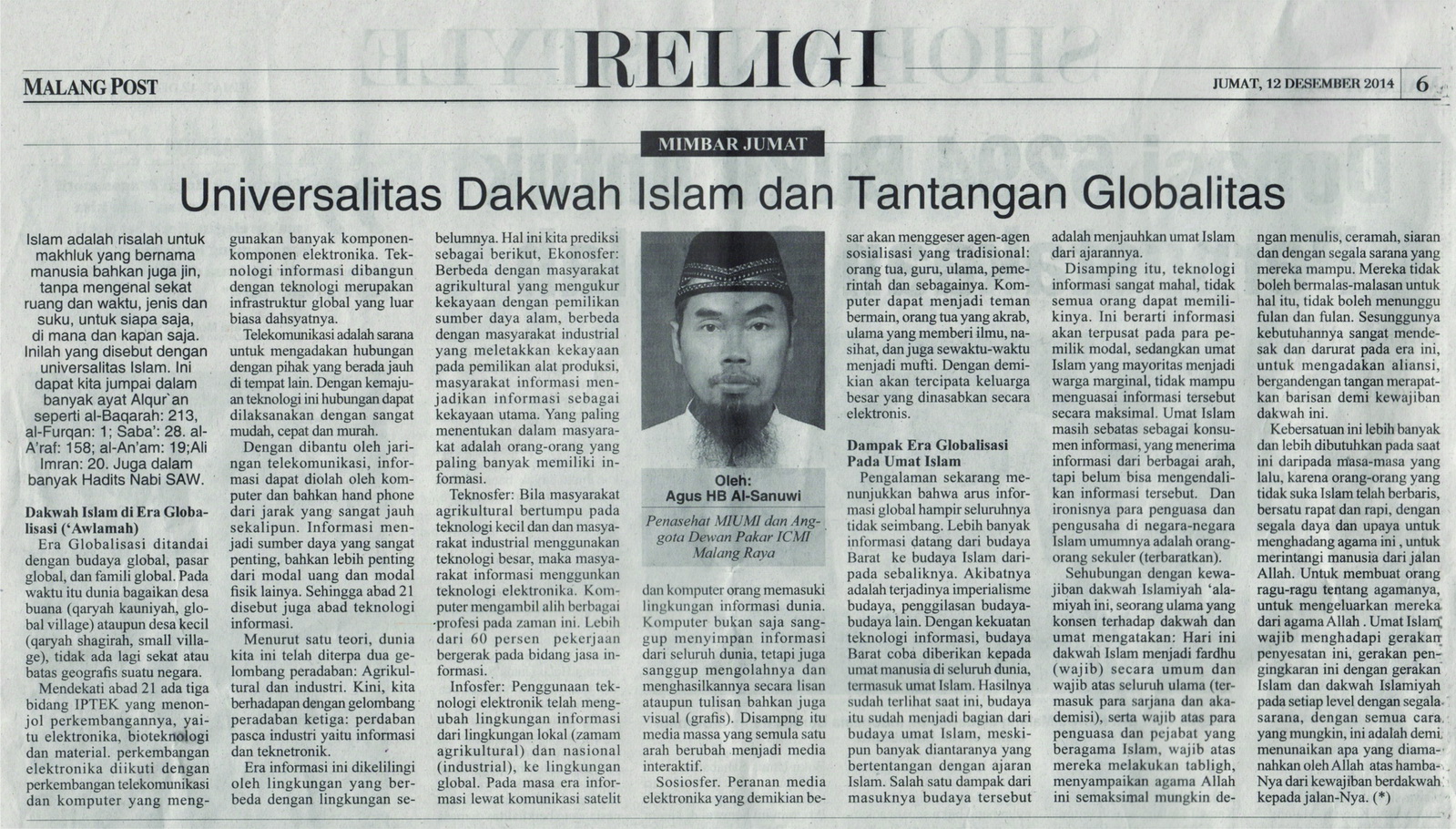 Universalitas dakwah islam dan tantangan globalitas