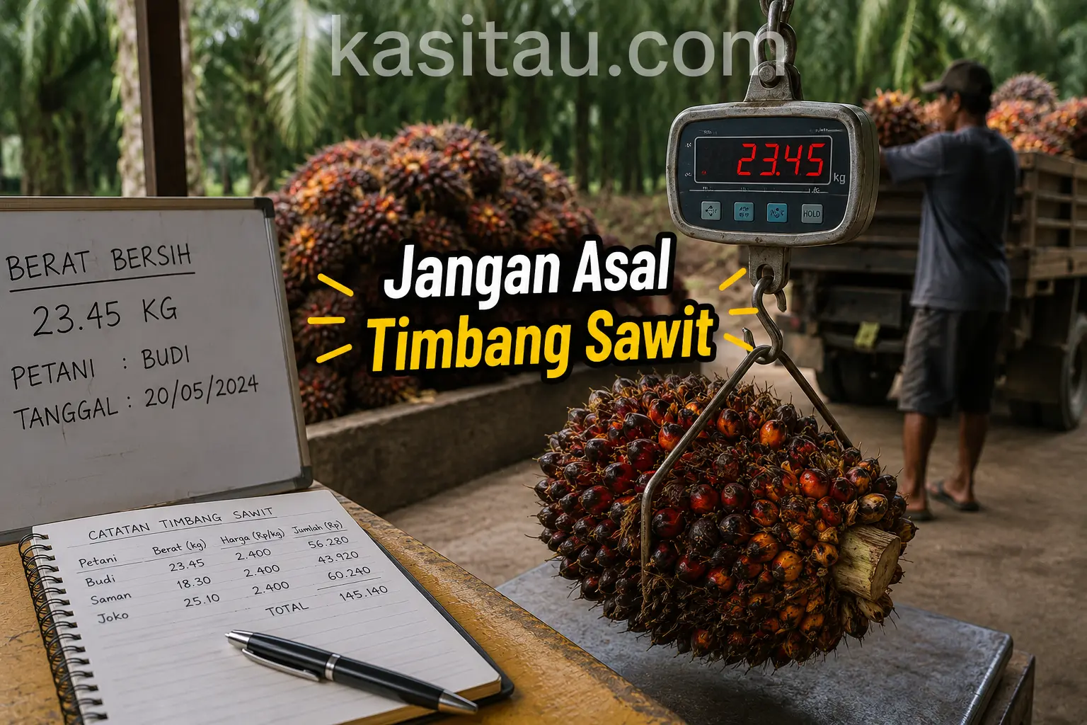 Cara Menimbang Sawit yang Benar untuk Pengepul Agar Tidak Rugi dan Dipercaya Petani
