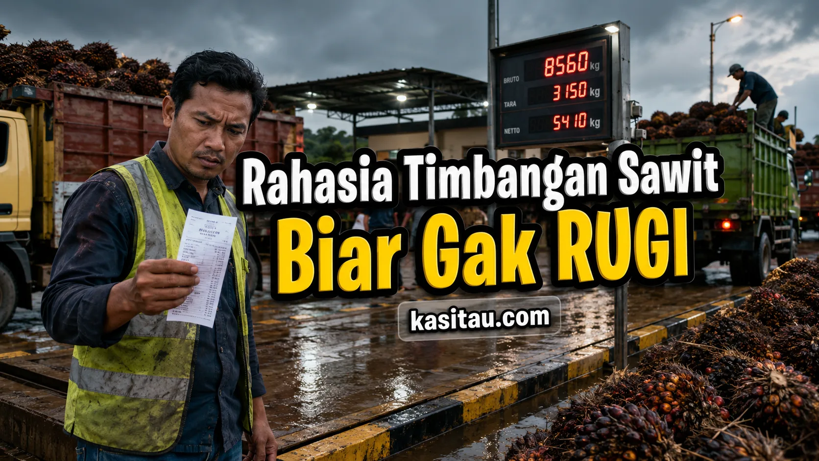 Cara dan Sistem Kerja Timbangan Sawit Lapangan: Panduan Lengkap Agar Tidak Salah Hitung dan Tidak Rugi