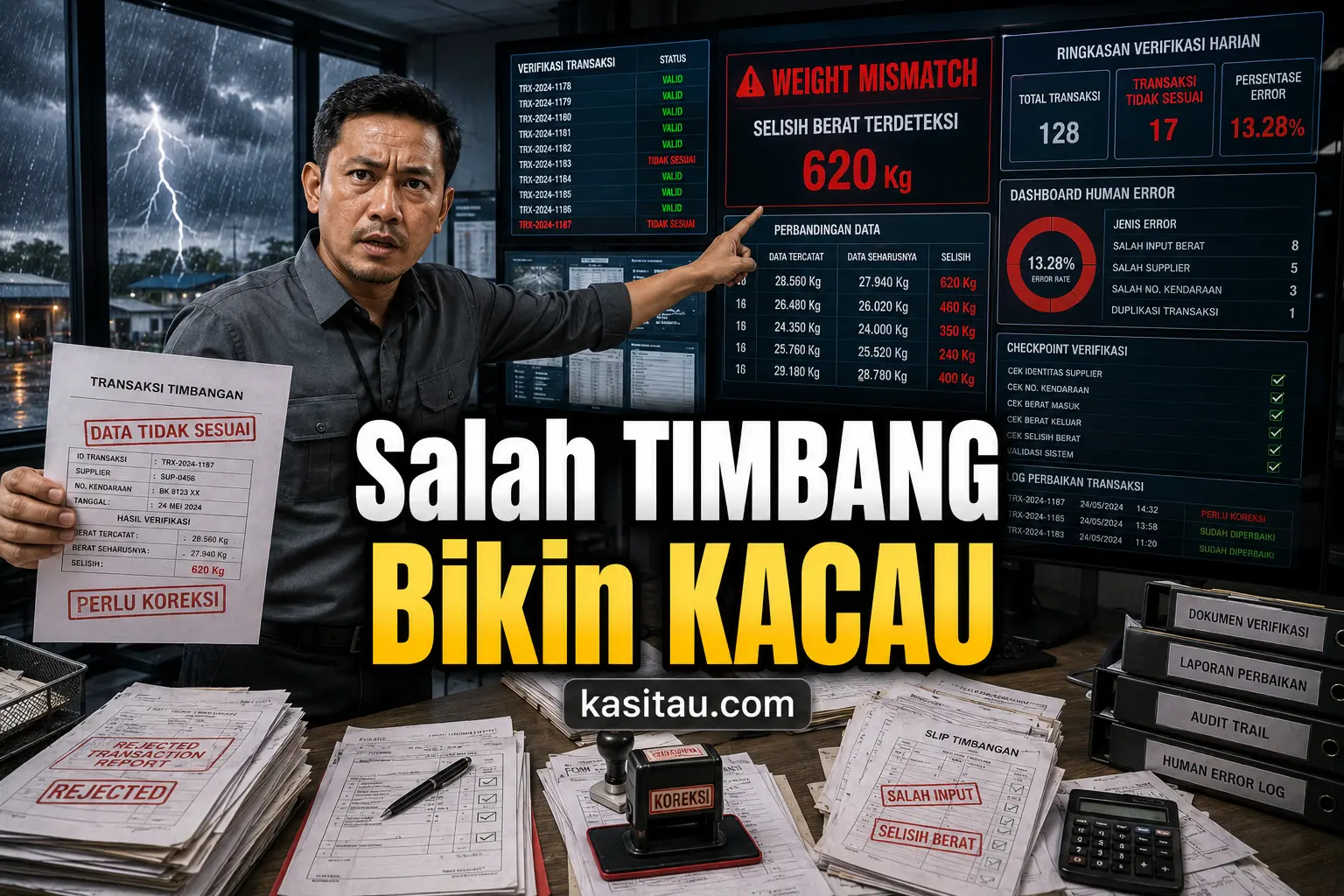 Sering Terjadi Salah Timbang? Begini Cara Mengurangi Human Error Saat Penimbangan Sawit Sebelum Menjadi Kerugian Besar
