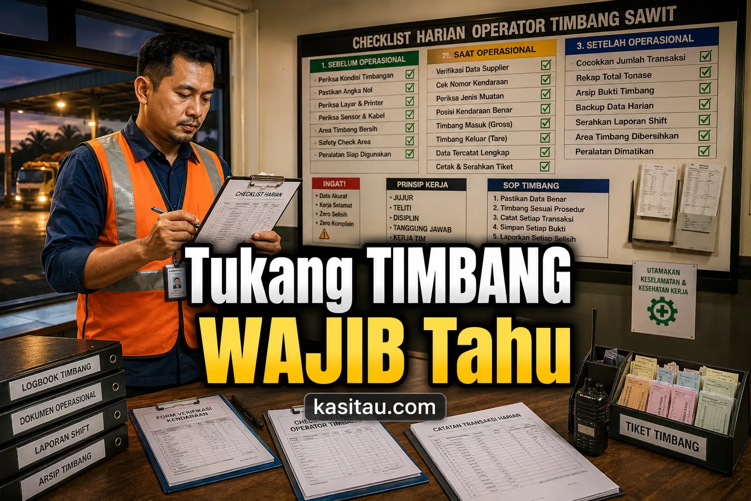 Tukang Timbang Sawit Sering Lupa Detail Penting? Ini Checklist Harian yang Wajib Dicek Sebelum dan Sesudah Timbang