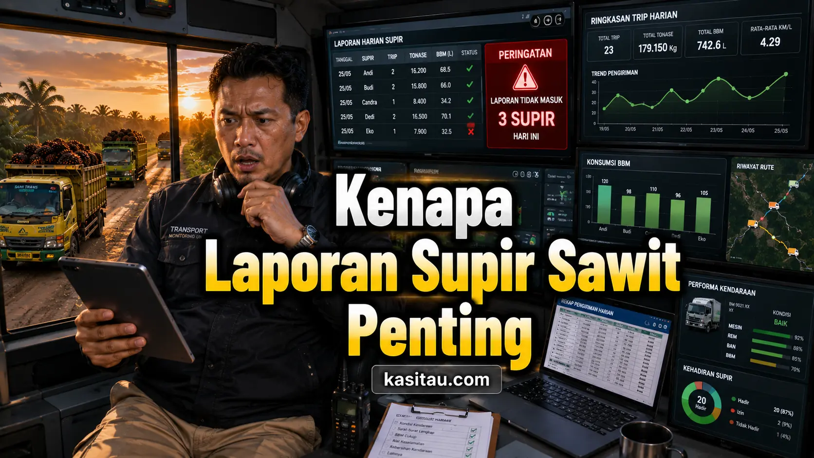 Supir Sawit Hanya Antar Buah? Jangan Salah! Sistem Laporan Harian Ini Bisa Menyelamatkan Banyak Kerugian