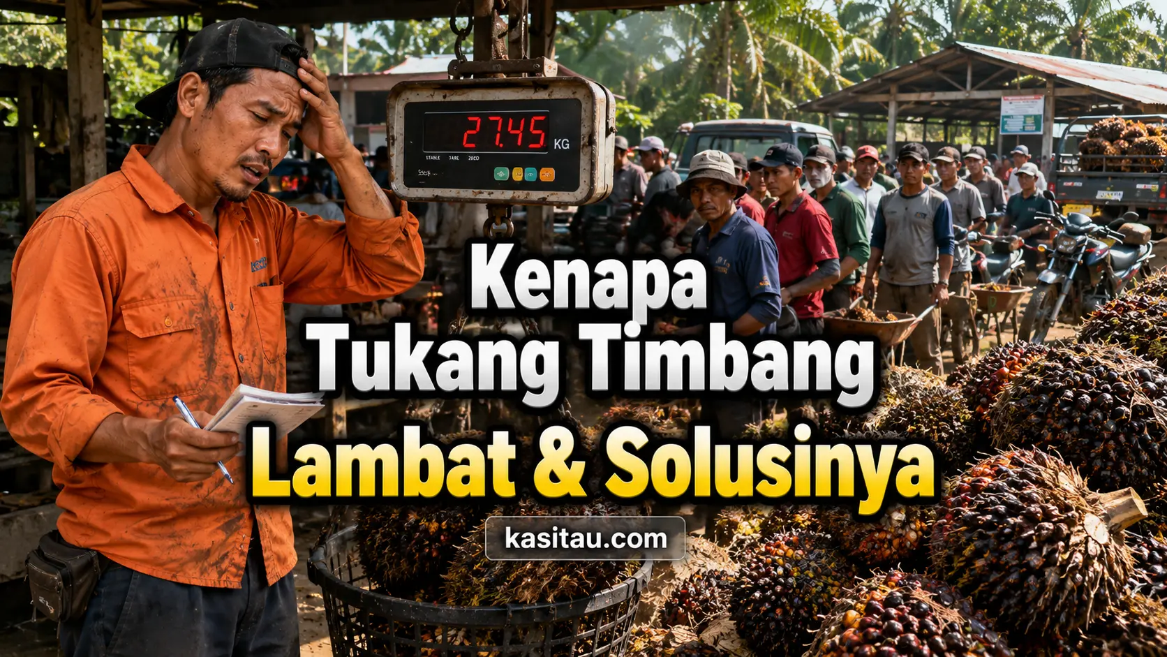 Tukang Timbang Sawit Sering Kewalahan? Ini Cara Mempercepat Timbang Buah Tanpa Menambah Karyawan