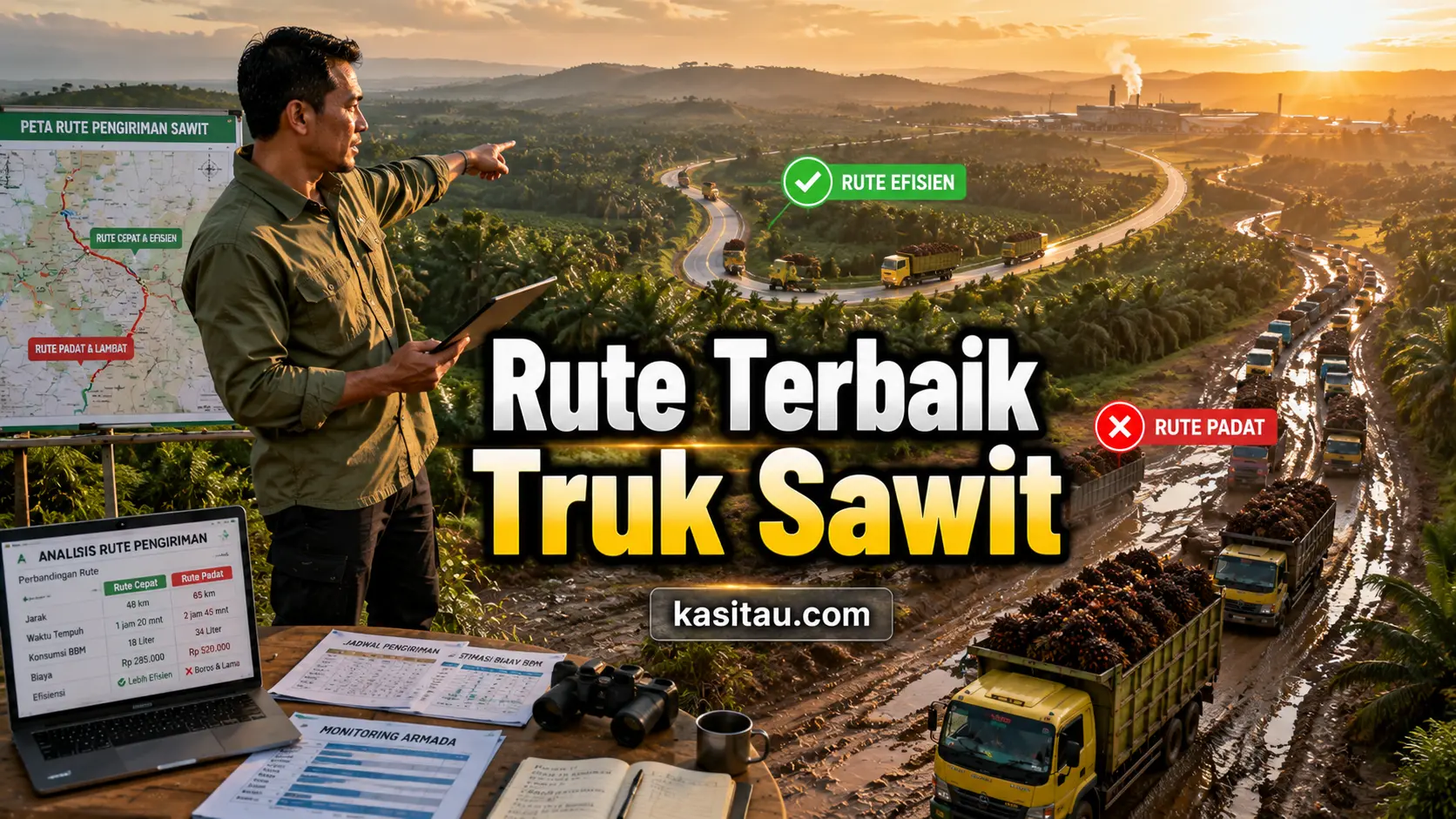 Truk Sawit Sering Telat Sampai PKS? Begini Cara Mengatur Rute Pengiriman Agar Lebih Cepat dan Hemat Biaya